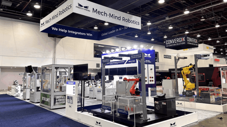 mech mind robotics industrial automation booth demo area 768x432